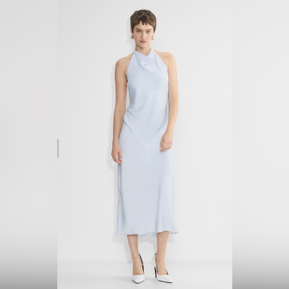 Aritzia Babaton Audience Satin Halter Dress